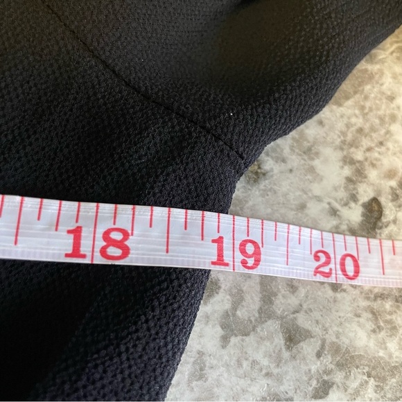 Monteau Los Angles Black V-Neck Cuffed Sleeve Dress Women’s Medium - Picture 7 of 9